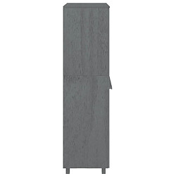 Avis vidaXL Garde-robe HAMAR Gris foncé 89x50x180 cm Bois massif de pin