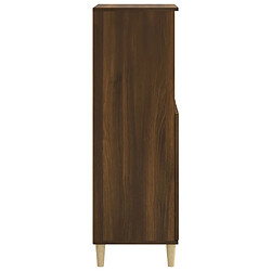 Avis vidaXL Buffet haut Chêne marron 60x36x110 cm Bois d'ingénierie