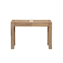 BOIS & CHIFFONS Console bois nature plateau cannage | Acacia Tatoo II