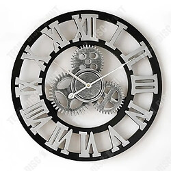 Tech Discount TD® Style européen salon horloge murale art rétro moderne engrenage créatif horloge personnalité maison bar décoration horloge