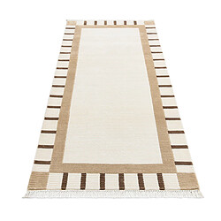 Avis Vidal Tapis de couloir en laine 201x84 beige Darya