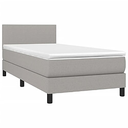 Avis Sommier à lattes et LED,Cadre à lattes de lit avec matelas pour Adulte Gris clair 90x200cm -MN54329