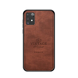 Coque en TPU + PU hybride anti-chute marron pour votre Samsung Galaxy A91/S10 Lite