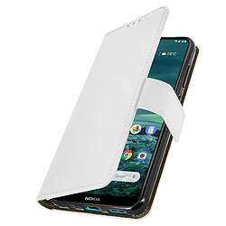 Avizar Housse Nokia 2.3 Étui Folio Porte carte Support Vidéo blanc