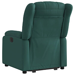 Avis vidaXL Fauteuil inclinable électrique vert foncé tissu