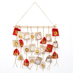 Suspension Calendrier de l'Avent Sachet H 60 cm - FEERIC CHRISTMAS