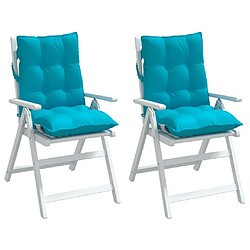 Avis Maison Chic Lot de 2 Coussins Confort,Coussins de chaise à dossier bas turquoise -GKD14769