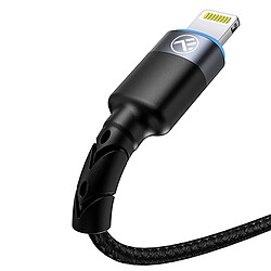 Avis Câble de données Tellur, USB vers Lightning, LED, nylon tressé, 1,2 m, noir