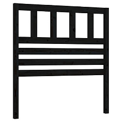 Maison Chic Tête de lit scandinave pour lit adulte,Meuble de chambre Noir 106x4x100 cm Bois massif de pin -MN62974