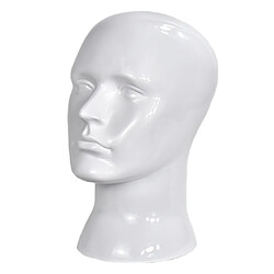 PVC Homme Mannequin Tête Modèle Chapeau Perruque Présentoir Support De Rack Support Blanc