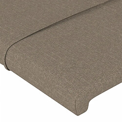 Acheter vidaXL Tête de lit à LED Taupe 203x16x118/128 cm Tissu