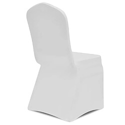 Decoshop26 Housse de chaise extensible 4 pcs Blanc DEC022357 pas cher