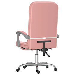 Acheter vidaXL Fauteuil de massage inclinable de bureau Rose Similicuir