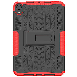 Coque en TPU texture de pneu, antichoc avec béquille rouge pour votre Apple iPad mini 6 (2021)