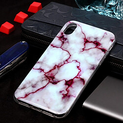 Wewoo Coque en TPU Motif Marbre Pour iPhone X / XS Rouge