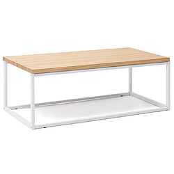 Ds Meubles Table basse Icub U 60x80 Blanc Naturel