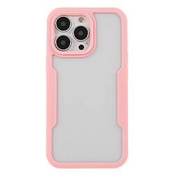 Coque en TPU + acrylique avec protection de l'objectif de l'appareil photo rose pour votre iPhone 13 Pro 6.1 pouces