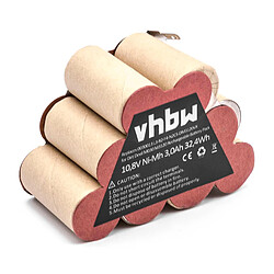 vhbw NiMH batterie 2000mAh (10.8V) pour aspirateur Home Cleaner robots domestiques come Dirt Devil 0030013, L3-R2-F4-N2