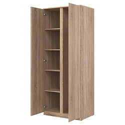 Dansmamaison Armoire 2 portes battantes Chêne clair - QIZ