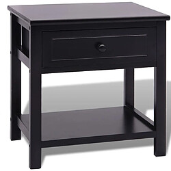 Maison Chic Table de chevet,Table de nuit,Table d'appoint pour salon Bois Noir -MN52386