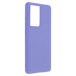 Avizar Coque Samsung Galaxy S21 Ultra Silicone Souple Soft Touch Compatible QI Violet