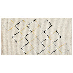 Beliani Tapis en coton 80 x 150 cm beige TEZPUR