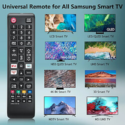 SANAG (Lot De 2) Telecommande-Universelle Pour Samsung-Smart-Tv, Compatible Avec Tous Les Telecommande Tv Samsung, Y Compris Les Series 2021, 2020, 2019, 2018 Et 2017