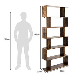 Acheter Decoshop26 Bibliothèque pour livres étagère de rangement à 6 niveaux de style industrielle et vintage 20_0000283