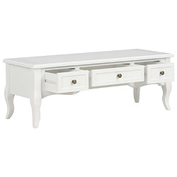 Acheter Helloshop26 Meuble télé buffet tv télévision design pratique blanc 100 cm pinède 2502110