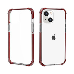 Coque en acrylique, antichoc, transparent épaissi aux quatre coins gris/orange pour votre Apple iPhone 13 mini 5.4 pouces