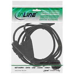 InLine® Power Y-Cable CEE7 / 7 mâle coudé vers C13 et C5 mâle 2m