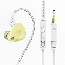 Qkz Ak6-X Casque De Sport Casque Intra-Auriculaire À Commande Filaire Avec Microphone Hifi Bass Music Gaming Earphone Jaune