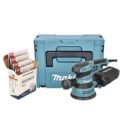 Makita BO 5041 J Ponceuse excentrique 300 W 125 mm + Toolbrothers SPIDER Kit abrasif réseau + Makpac