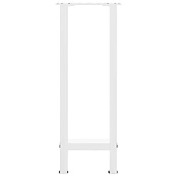 Acheter vidaXL Pieds de table basse blanc 2 pcs 38x(72-73) cm acier