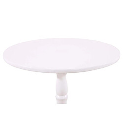 Mendler Table d'appoint / table basse / guéridon / bout de canapé, H=53cm, bois ~ blanc