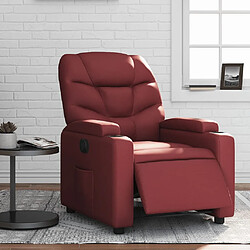 Maison Chic Fauteuil Relax pour salon, Fauteuil inclinable électrique Rouge bordeaux Similicuir -GKD33470