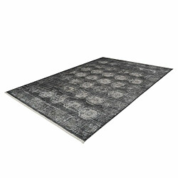 Acheter Paris Prix Tapis Vintage à Franges Baroque VII Anthracite 200 x 290 cm