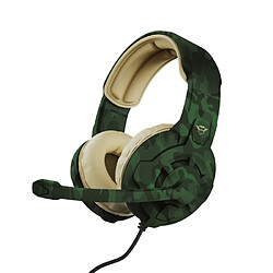 Trust Casque Gaming Multiplateforme Radius Jungle CAMO avec Microphone Réglable Vert