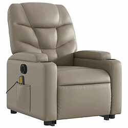 Avis Maison Chic Fauteuil Relax pour salon, Fauteuil inclinable de massage électrique cappuccino similicuir -GKD24028