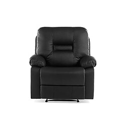 Acheter Beliani Fauteuil Cuir PU Noir BERGEN