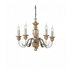 Ideal Lux Suspension Dorée antique DORA 5 ampoules