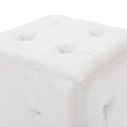 Avis vidaXL Poufs 2 pcs Blanc 30 x 30 x 30 cm Similicuir