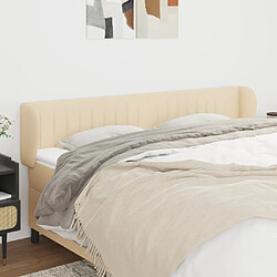 Maison Chic Tête de lit scandinave avec oreilles,meuble de chambre Crème 163x23x78/88 cm Tissu -MN83535