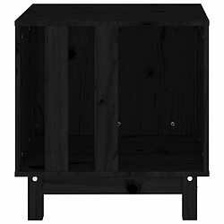 Niche pour chien,Abri Maisonnette pour chien Noir 50x40x52 cm Bois de pin massif -MN40807 pas cher