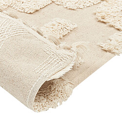 Acheter Beliani Tapis en coton 140 x 200 cm beige ITANAGAR