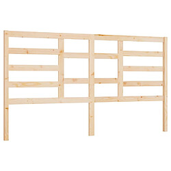 Maison Chic Tête de lit scandinave,Meuble de chambre 206x4x104 cm Bois massif de pin -MN41831