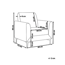 Avis Beliani Fauteuil FENES Tissu Noir