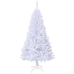 vidaXL Arbre de Noël artificiel avec branches épaisses blanc 150cm PVC