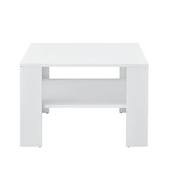 Helloshop26 Table basse de salon avec rangement 60 x 60 x 40 cm blanc 03_0004160