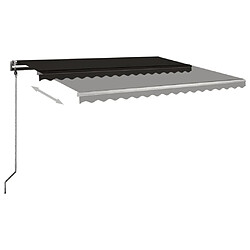 Maison Chic Auvent manuel rétractable,Store manuel de porte sur pied 450x300 cm Anthracite -GKD13846 pas cher